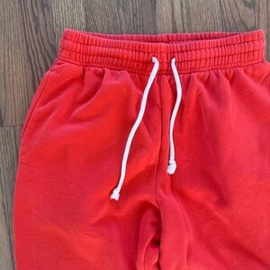 Urban Outfitters Red Joggers with White Drawstrings